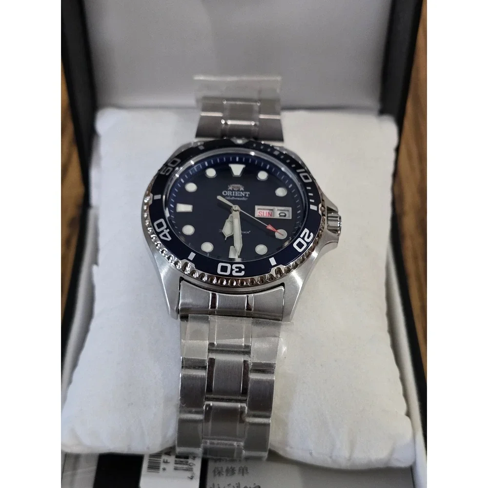Orient AAO2 Automatic Blue Dive 41.5 mm Japanese Watch Sapphire Day Date Box
